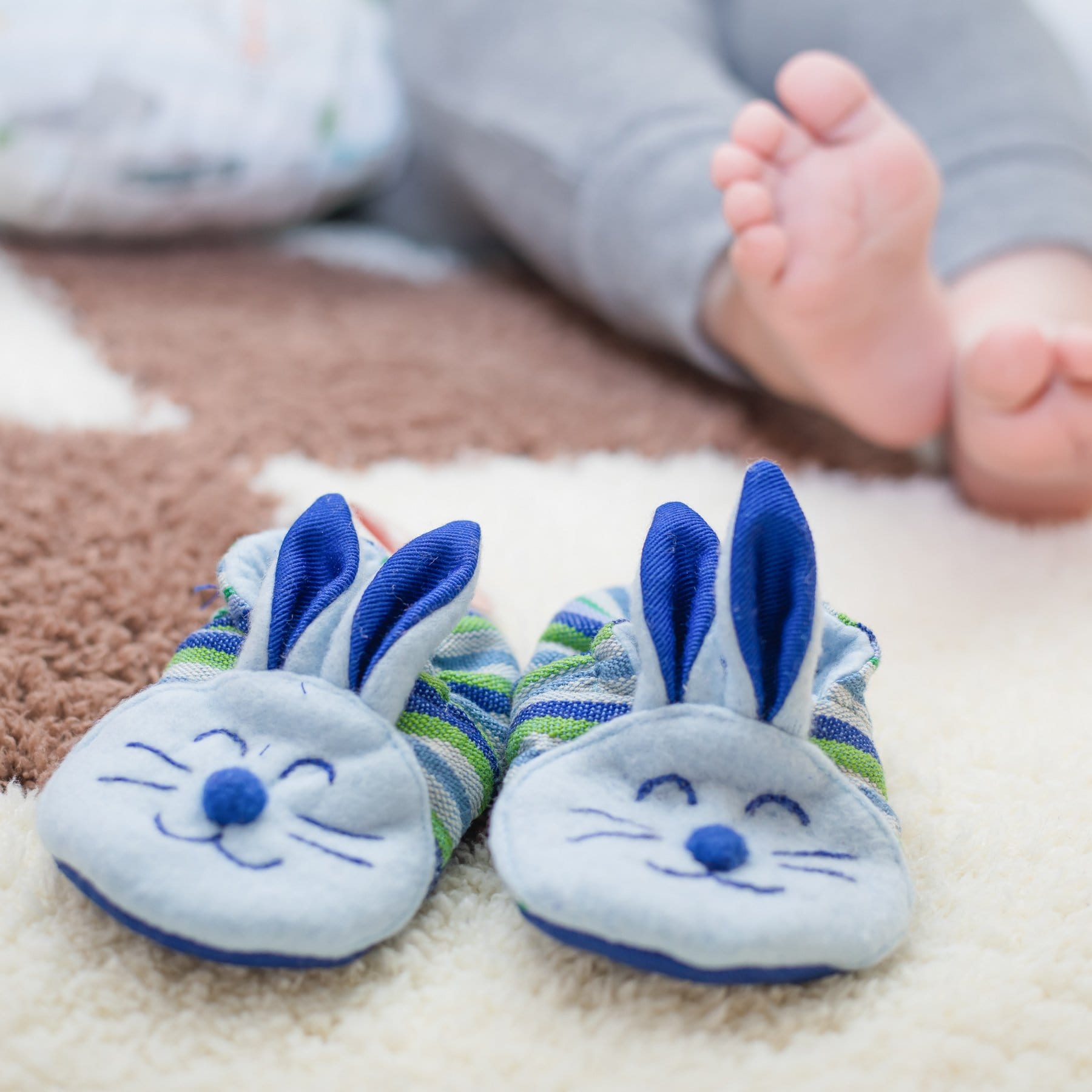 Bunny Baby Booties UPAVIM Crafts - Free Shipping