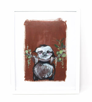 Chill Sloth Art Print 11x14 Animal Nursery Wall Decor Baby