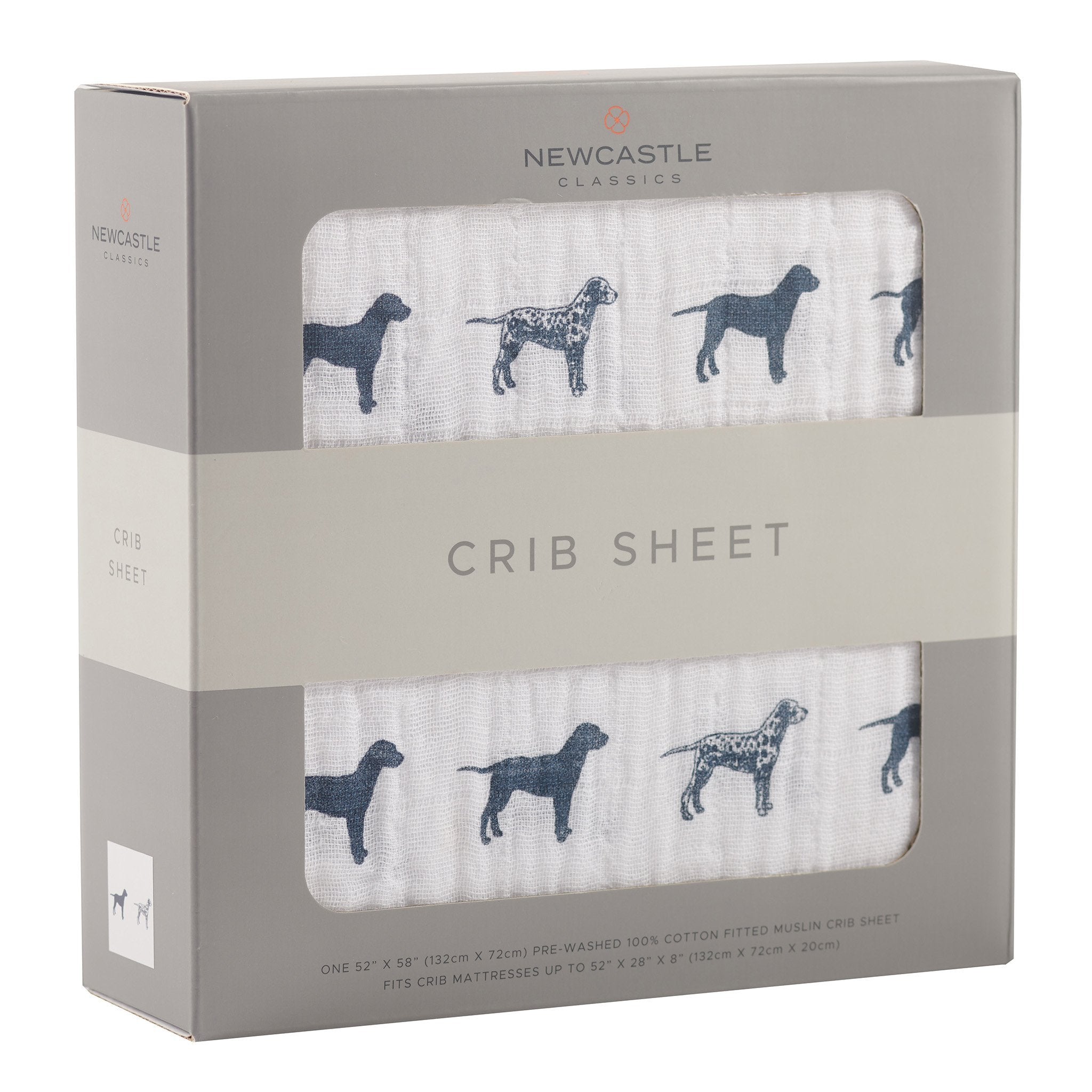 Dalmatian Cotton Muslin Crib Sheet Newcastle Classics - Free