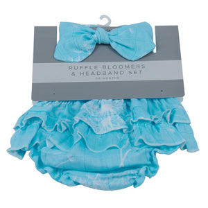 Dandelion Seeds Ruffle Bamboo Bloomer Headband Set Newcastle