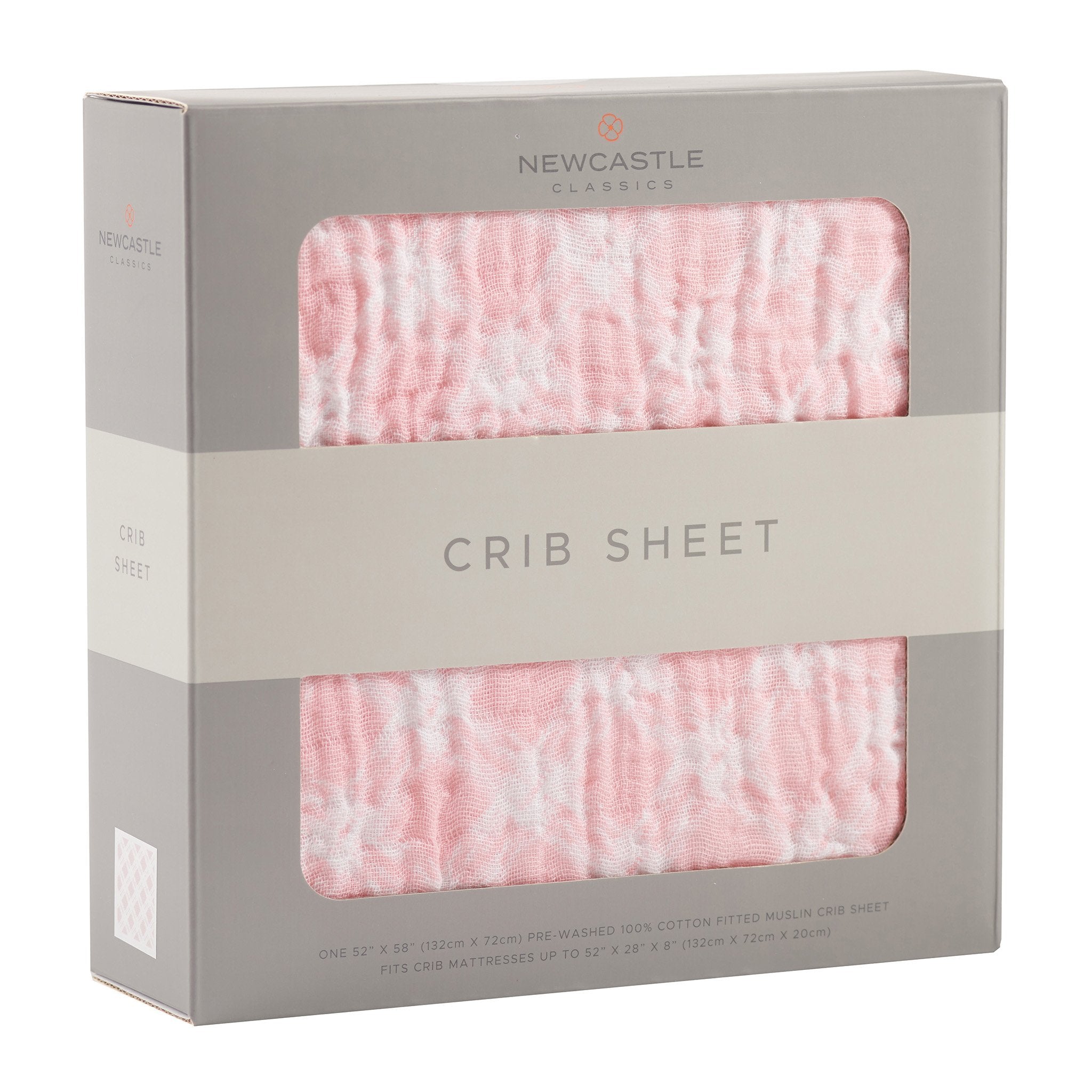 Primrose Pink Plaid Cotton Muslin Crib Sheet Newcastle