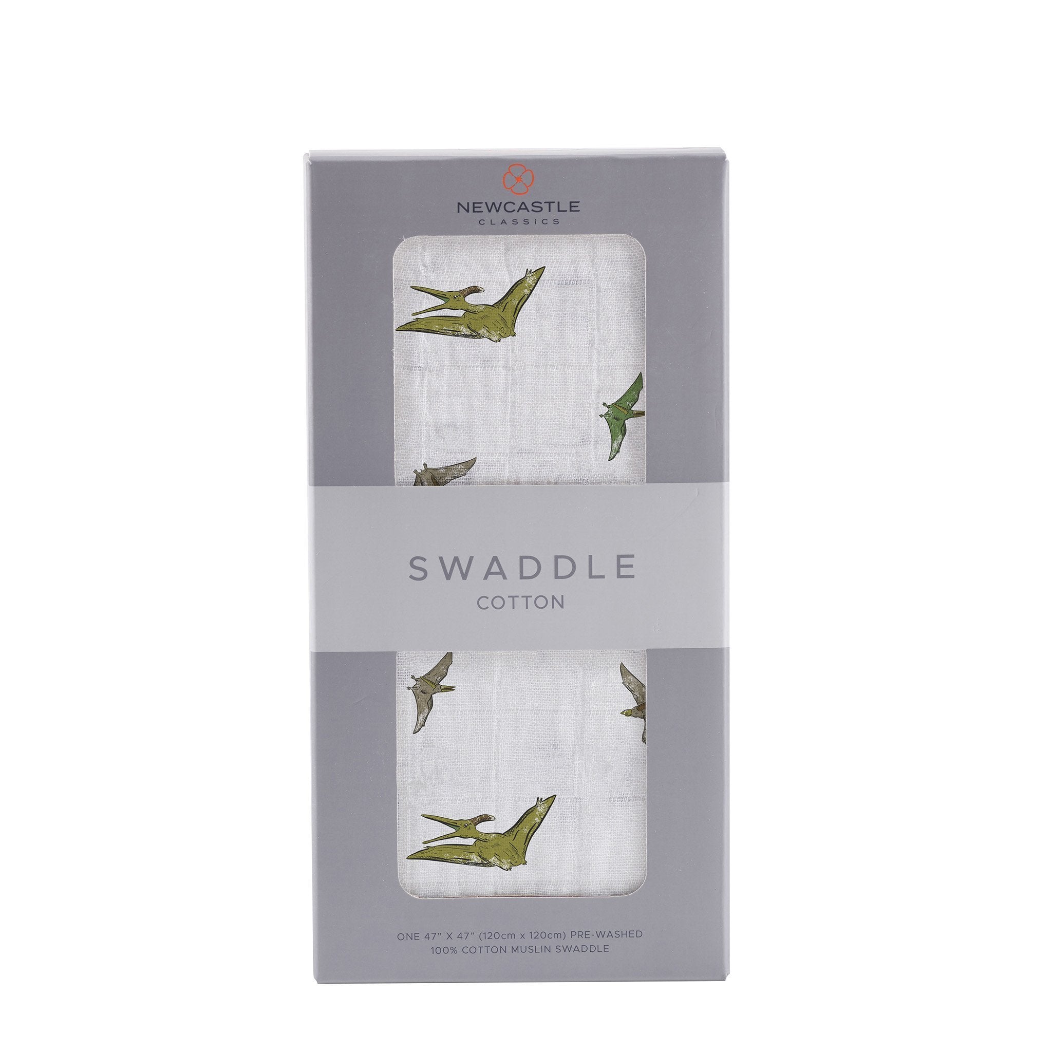 Pteranodon Cotton Muslin Swaddle Newcastle Classics - Free